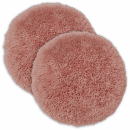 Cushion Cover 2 pcs HEERLEN Pink Ø 30 cm PV Fleece