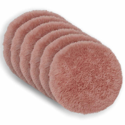 Cushion Cover 6 pcs HEERLEN Pink Ø 30 cm PV Fleece