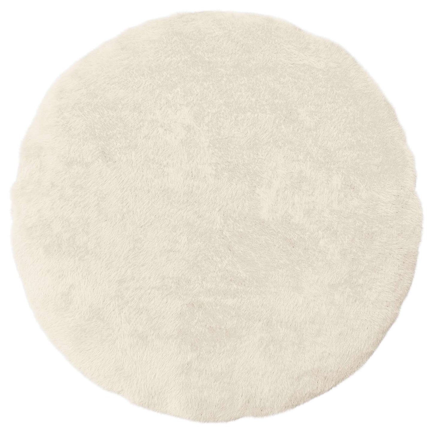 Cushion Cover 6 pcs HEERLEN White Ø 30 cm Faux Rabbit Fur