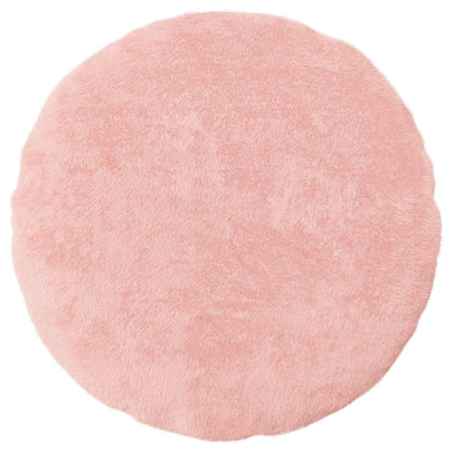 Cushion Cover 6 pcs HEERLEN Pink Ø 30 cm Faux Rabbit Fur