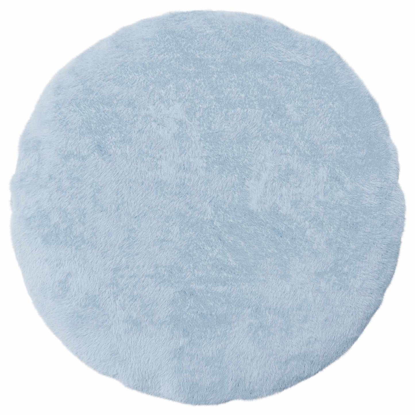 Cushion Cover 6 pcs HEERLEN Light Blue Ø 30 cm Faux Rabbit Fur