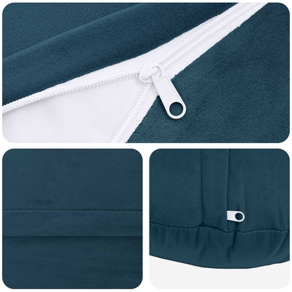 Cushion Cover 6 pcs HEERLEN Blue Ø 40 cm Velvet