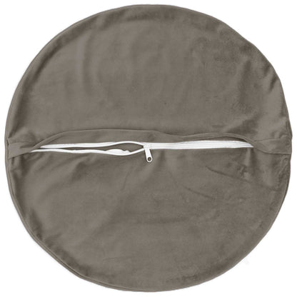 Cushion Cover 2 pcs HEERLEN Light Grey Ø 40 cm Velvet