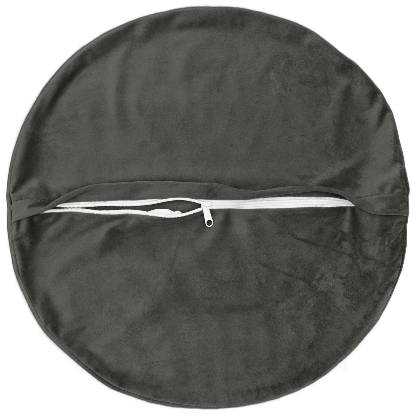 Cushion Cover 6 pcs HEERLEN Dark Grey Ø 40 cm Velvet