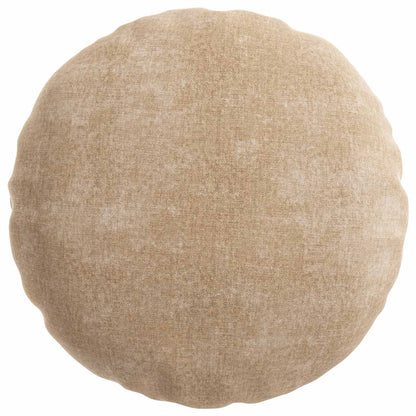 Cushion Cover 2 pcs HEERLEN Taupe Ø 40 cm Chenille Fabric