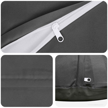 Cushion Cover 6 pcs HEERLEN Anthracite Ø 40 cm Polyester