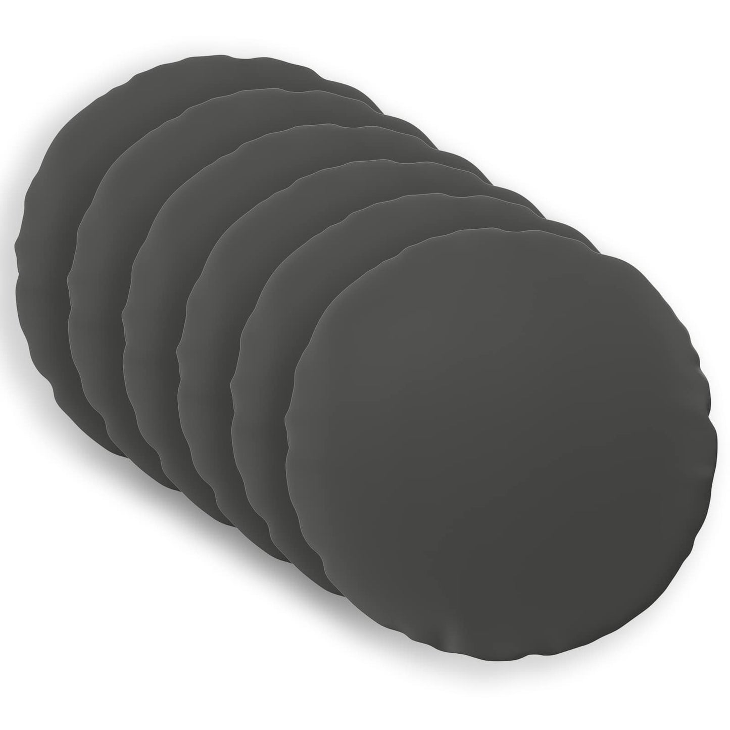 Cushion Cover 6 pcs HEERLEN Anthracite Ø 40 cm Polyester