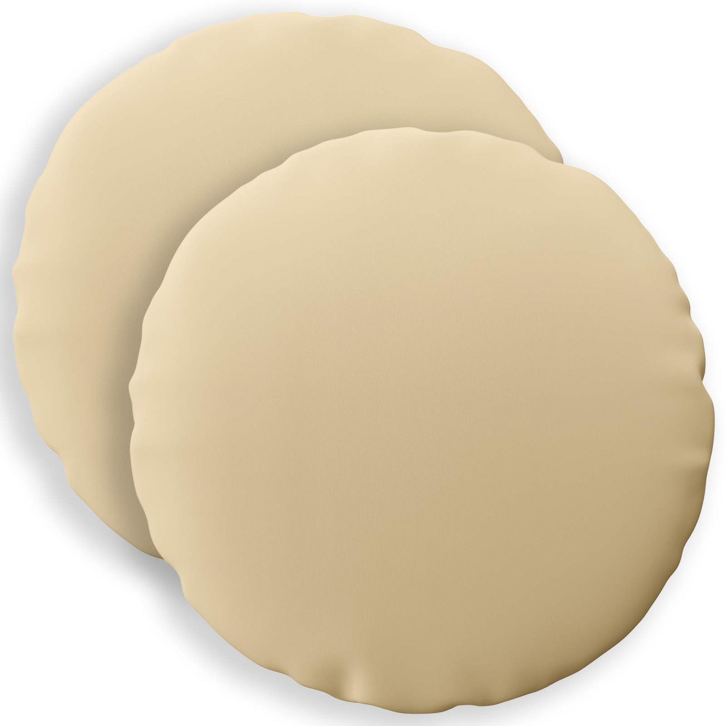 Cushion Cover 2 pcs HEERLEN Beige Ø 40 cm Polyester
