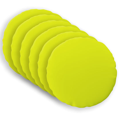 Cushion Cover 6 pcs HEERLEN Bright Green Ø 40 cm Polyester