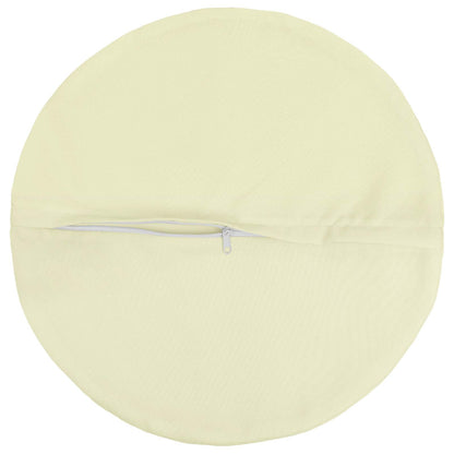 Cushion Cover 2 pcs HEERLEN Cream Ø 40 cm Polyester