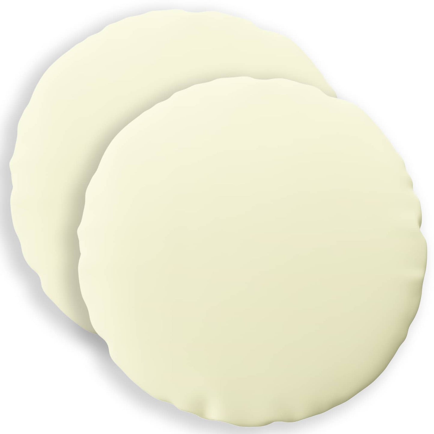 Cushion Cover 2 pcs HEERLEN Cream Ø 40 cm Polyester