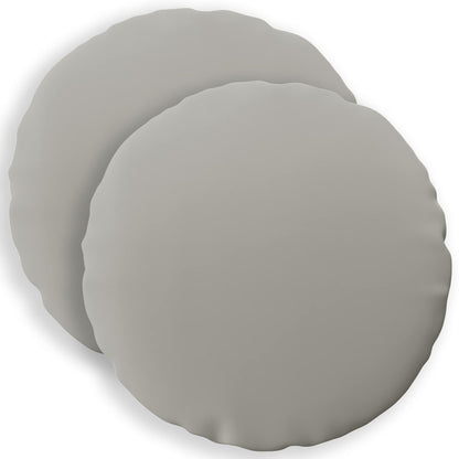 Cushion Cover 2 pcs HEERLEN Grey Ø 40 cm Polyester