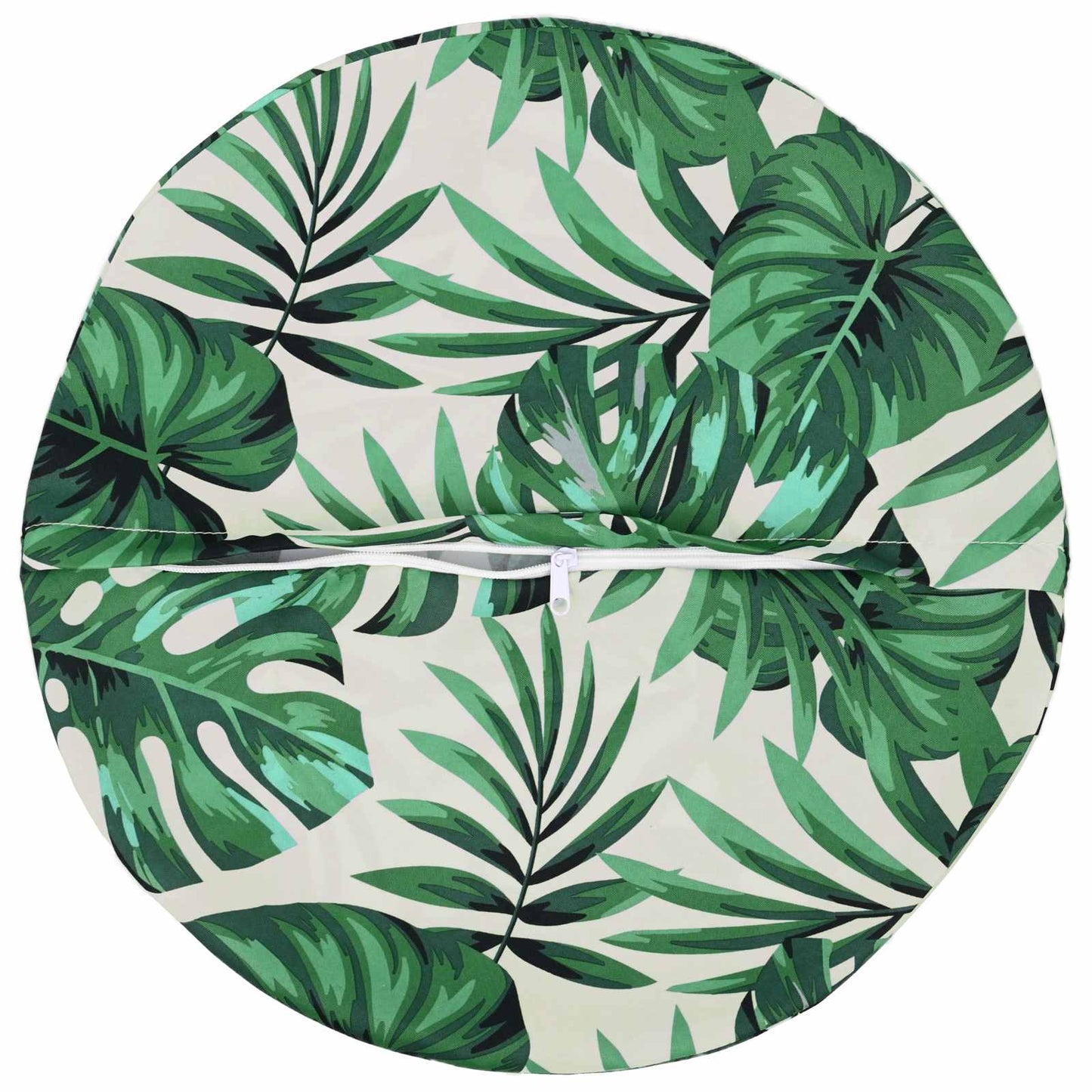 Cushion Cover 2 pcs HEERLEN Leaf Pattern Ø 40 cm Polyester