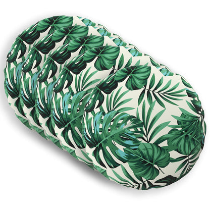 Cushion Cover 6 pcs HEERLEN Leaf Pattern Ø 40 cm Polyester