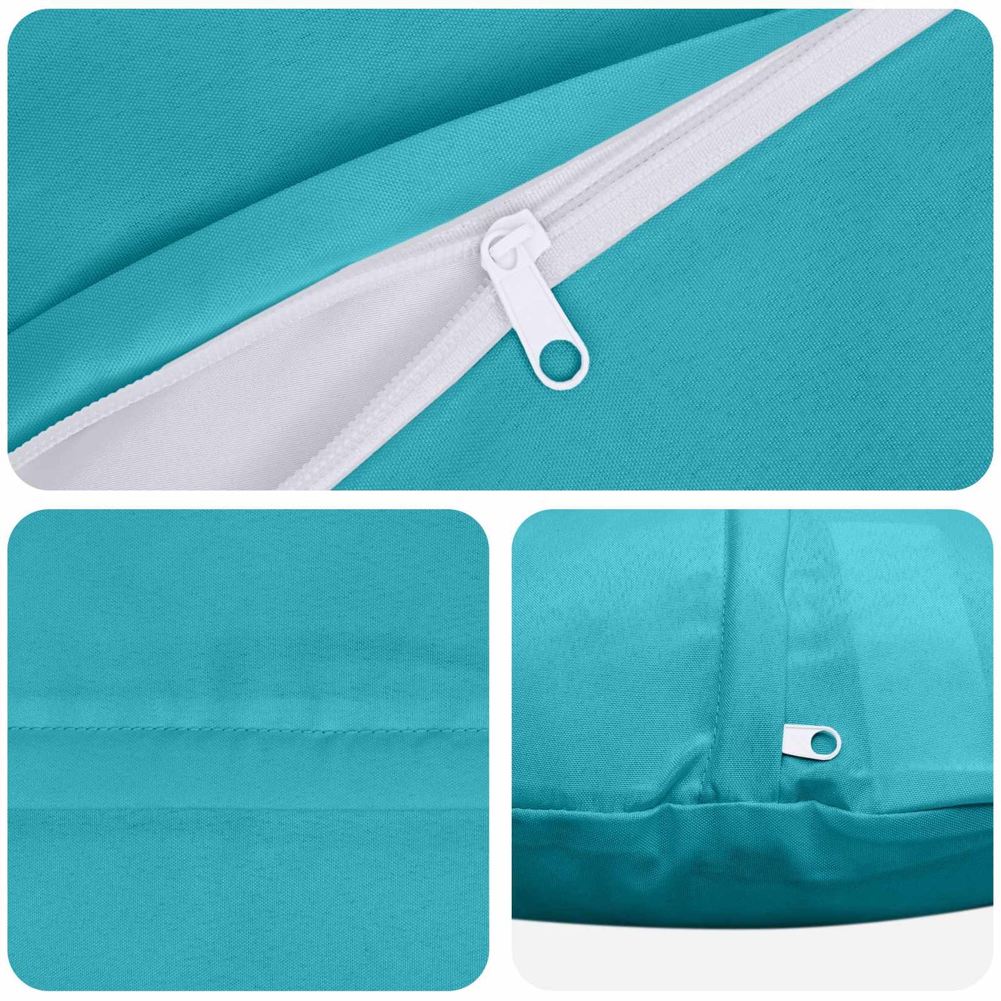 Cushion Cover 6 pcs HEERLEN Turquoise Ø 40 cm Polyester