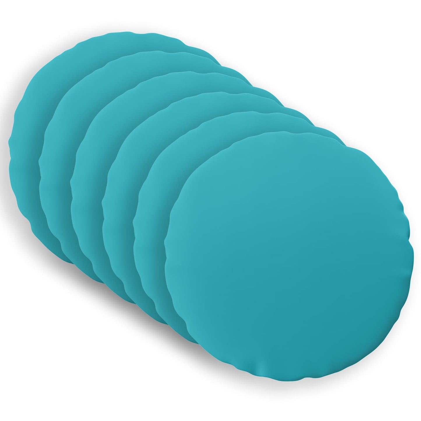 Cushion Cover 6 pcs HEERLEN Turquoise Ø 40 cm Polyester