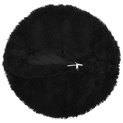 Cushion Cover 6 pcs HEERLEN Black Ø 40 cm PV Fleece