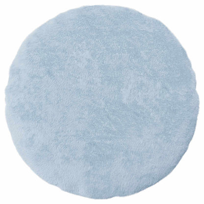 Cushion Cover 2 pcs HEERLEN Light Blue Ø 40 cm Faux Rabbit Fur