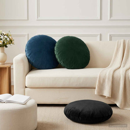 Cushion with Pillow HEERLEN 2 pcs Black Velvet