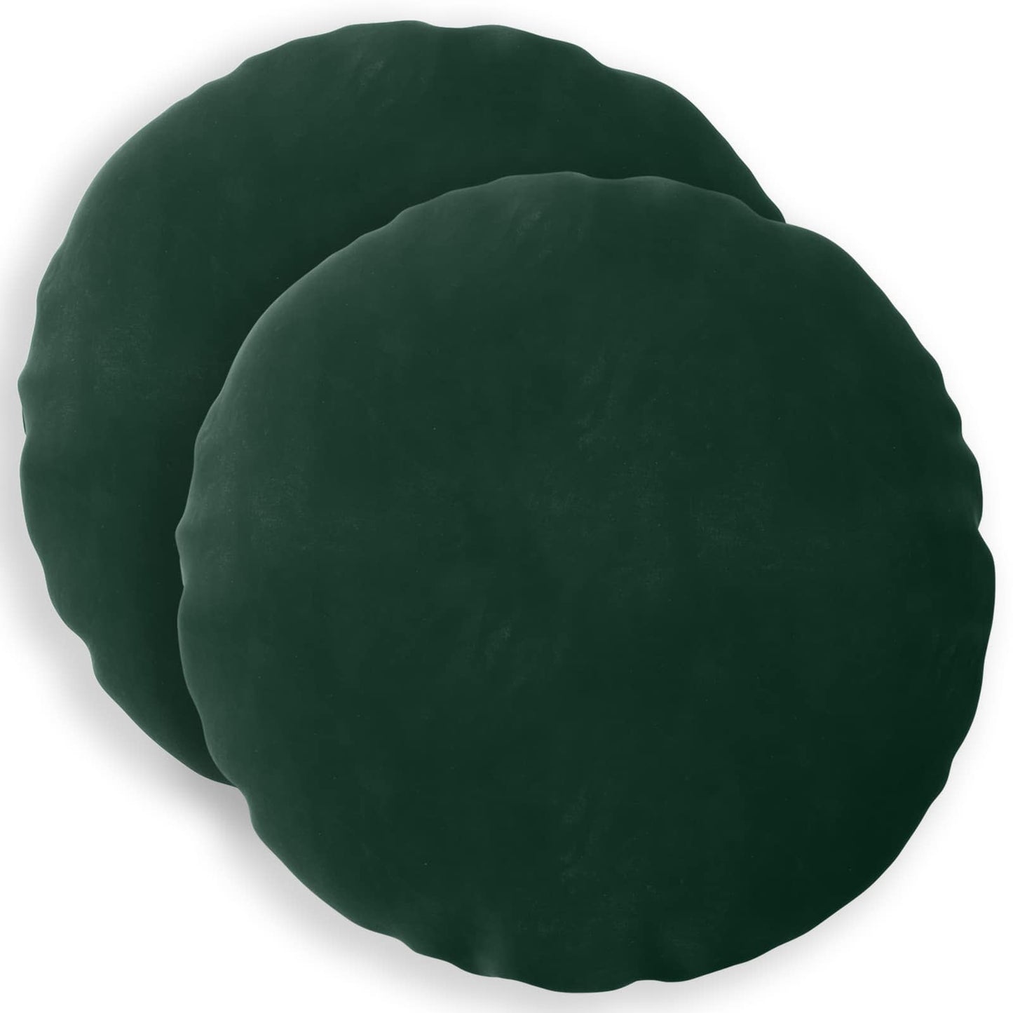 Cushion Cover 2 pcs HEERLEN Dark Green Ø 50 cm Velvet