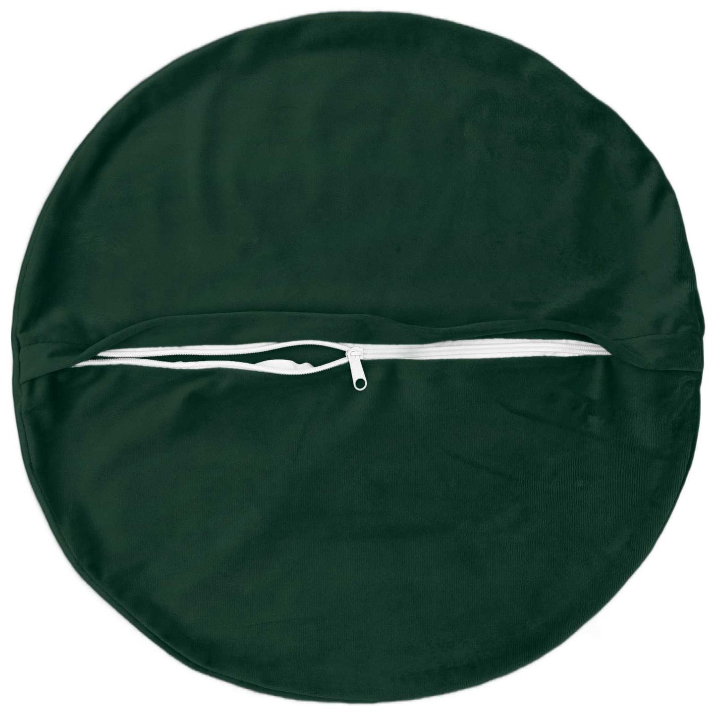 Cushion Cover 6 pcs HEERLEN Dark Green Ø 50 cm Velvet