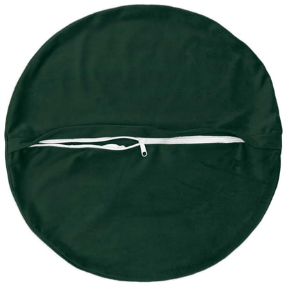 Cushion Cover 6 pcs HEERLEN Dark Green Ø 50 cm Velvet