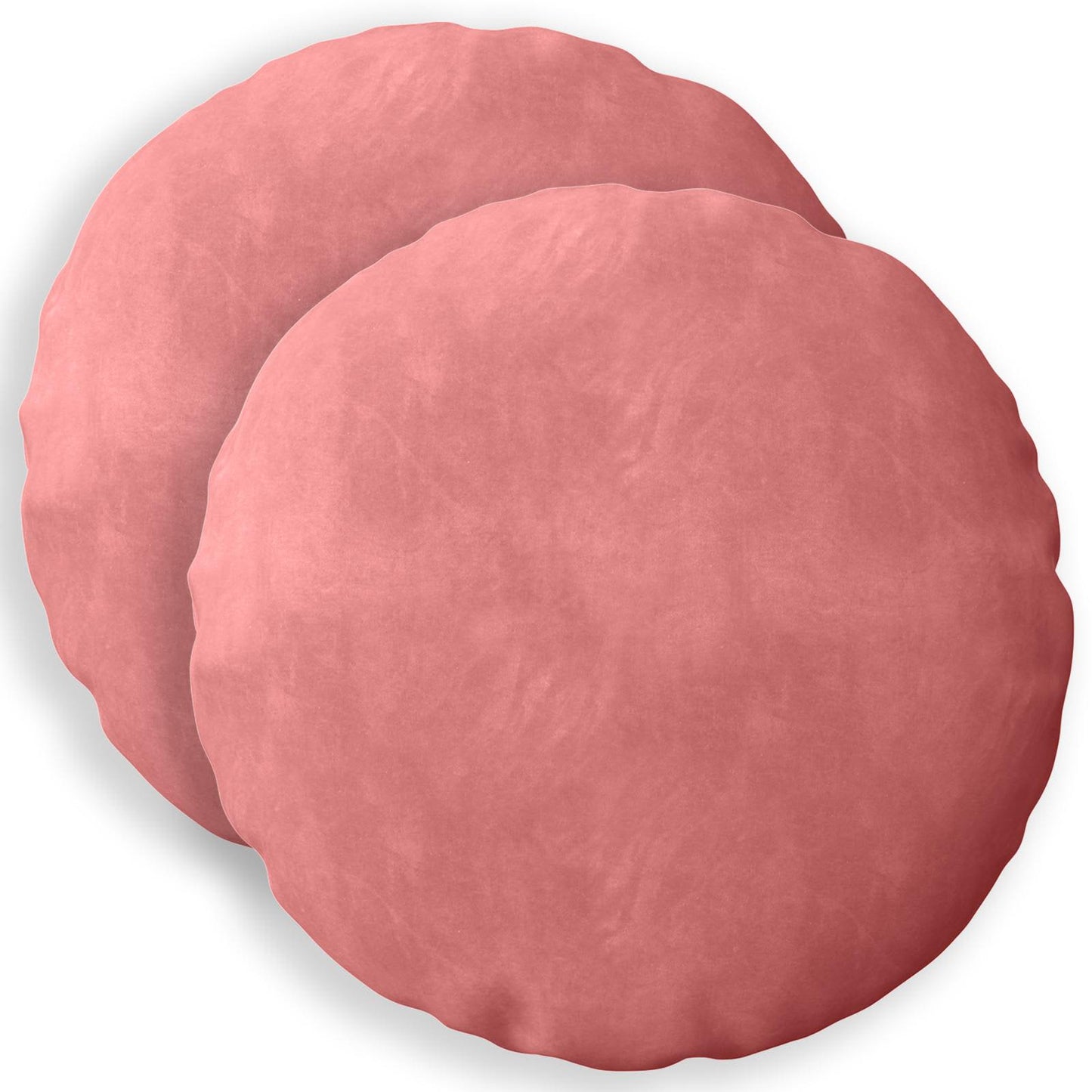 Cushion Cover 2 pcs HEERLEN Pink Ø 50 cm Velvet