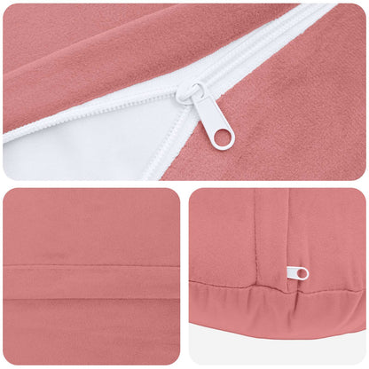 Cushion Cover 6 pcs HEERLEN Pink Ø 50 cm Velvet