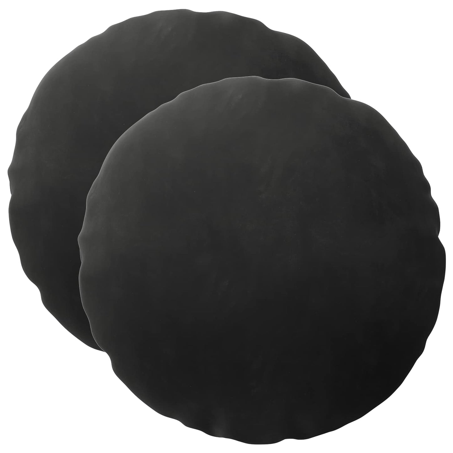 Cushion Cover 2 pcs HEERLEN Black Ø 50 cm Velvet