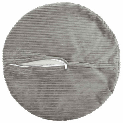 Cushion Cover 6 pcs HEERLEN Light Grey Ø 50 cm Corduroy