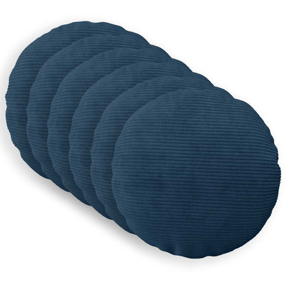 Cushion Cover 6 pcs HEERLEN Navy Blue Ø 50 cm Corduroy