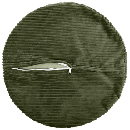 Cushion Cover 6 pcs HEERLEN Green Ø 50 cm Corduroy