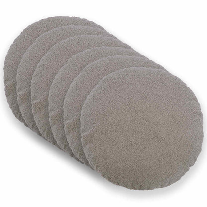 Cushion Cover 6 pcs HEERLEN Light Grey Ø 50 cm Bouclé