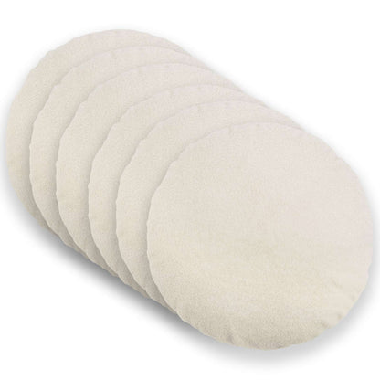Cushion Cover 6 pcs HEERLEN Cream Ø 50 cm Bouclé