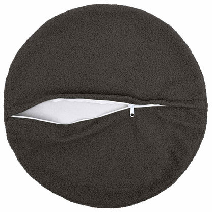 Cushion Cover 6 pcs HEERLEN Dark Grey Ø 50 cm Bouclé