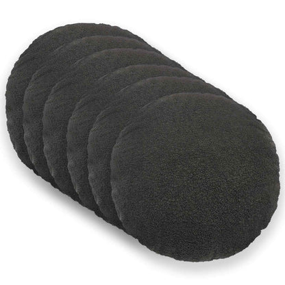Cushion Cover 6 pcs HEERLEN Dark Grey Ø 50 cm Bouclé