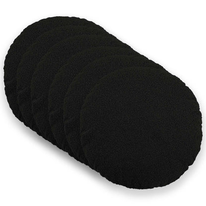 Cushion Cover 6 pcs HEERLEN Black Ø 50 cm Bouclé