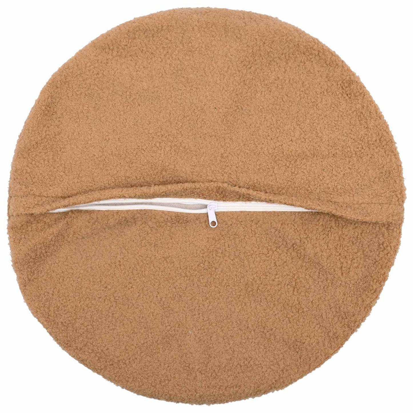 Cushion Cover 6 pcs HEERLEN Beige Ø 50 cm Bouclé