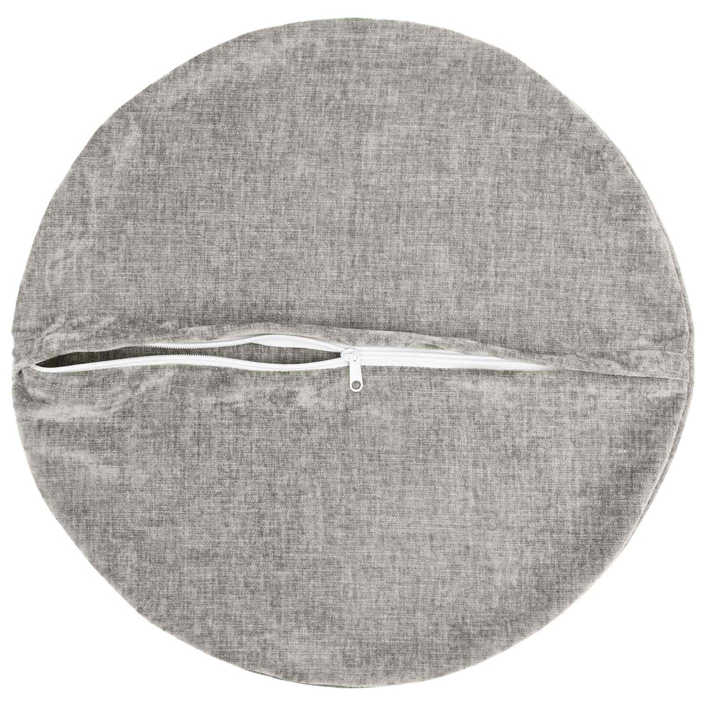 Cushion Cover 6 pcs HEERLEN Light Grey Ø 50 cm Chenille Fabric