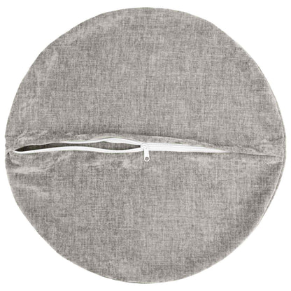 Cushion Cover 6 pcs HEERLEN Light Grey Ø 50 cm Chenille Fabric