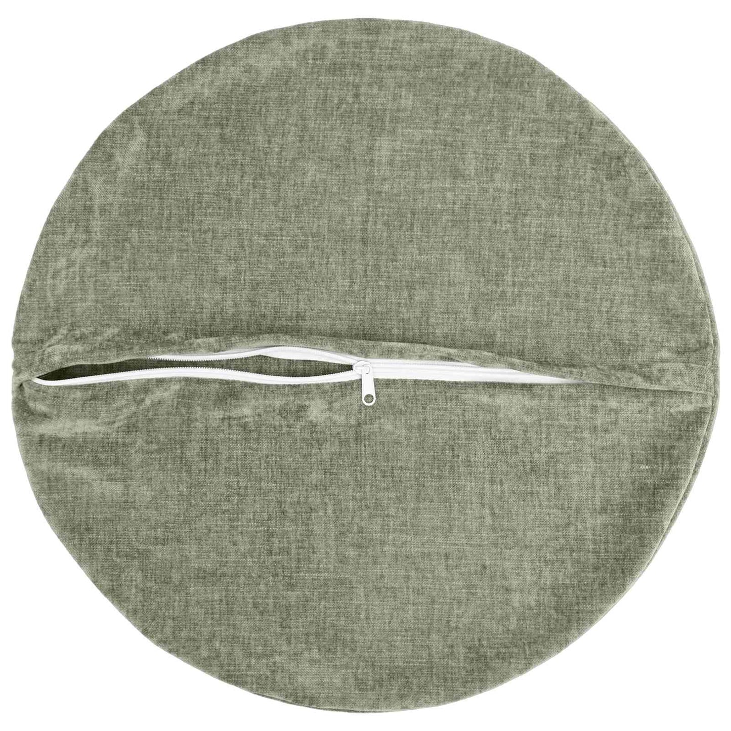 Cushion Cover 6 pcs HEERLEN Green Ø 50 cm Chenille Fabric