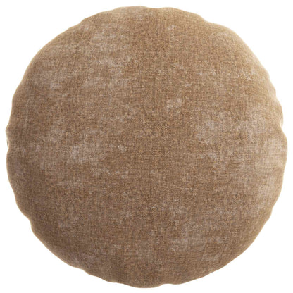 Cushion Cover 6 pcs HEERLEN Brown Ø 50 cm Chenille Fabric