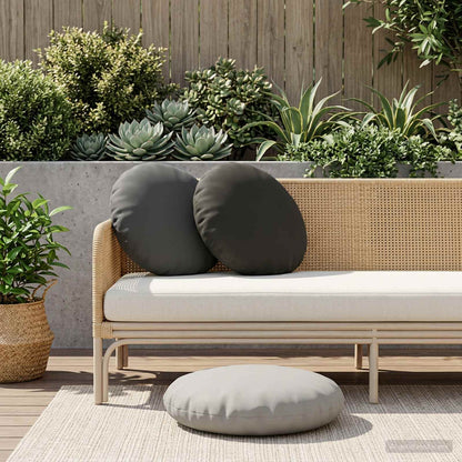 Cushion with Pillow HEERLEN 6 pcs Anthracite Polyester