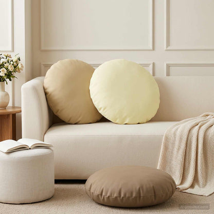 Cushion with Pillow HEERLEN 6 pcs Beige Polyester