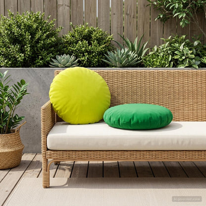 Cushion with Pillow HEERLEN 6 pcs Bright Green Polyester