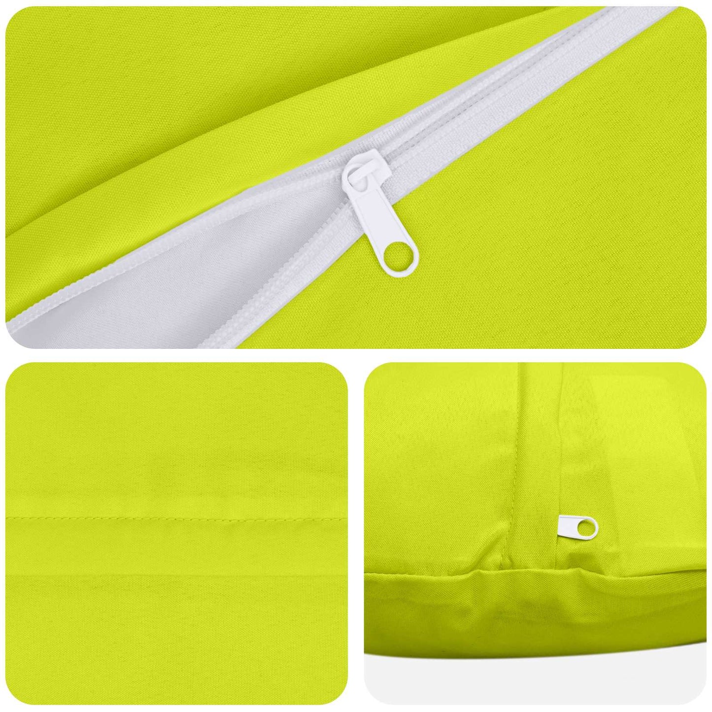 Cushion Cover 6 pcs HEERLEN Bright Green Ø 50 cm Polyester
