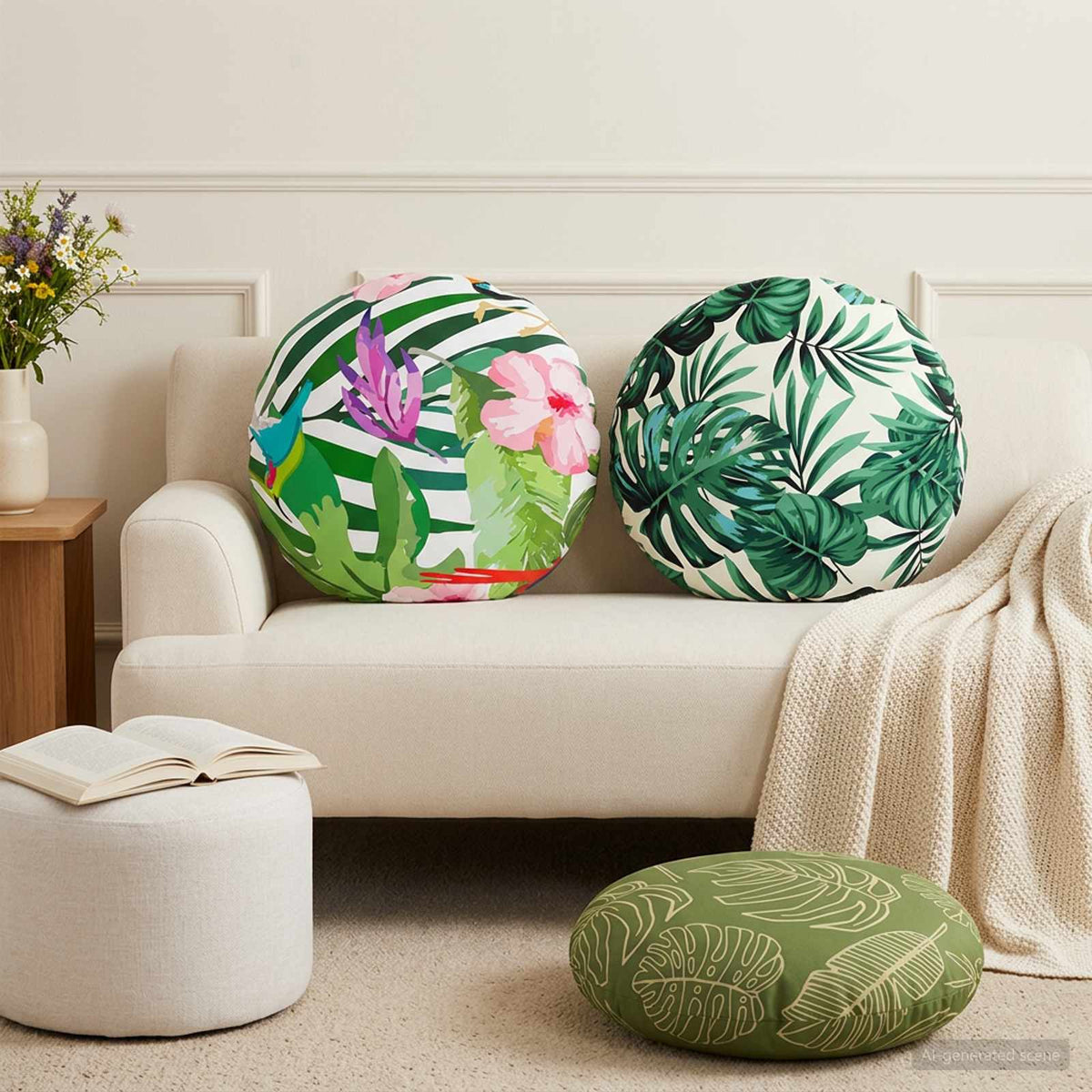Cushion with Pillow HEERLEN 6 pcs Multicolour Polyester