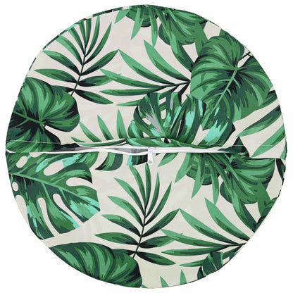 Cushion Cover 6 pcs HEERLEN Leaf Pattern Ø 50 cm Polyester