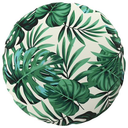 Cushion Cover 6 pcs HEERLEN Leaf Pattern Ø 50 cm Polyester