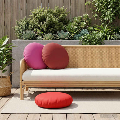 Throw Pillow 6 pcs HEERLEN Wine Red Dia. 50 cm Polyester
